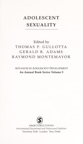 Adolescent sexuality