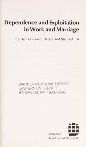 Dependence and exploitation in work and marriage