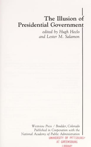 The Illusion of presidential government