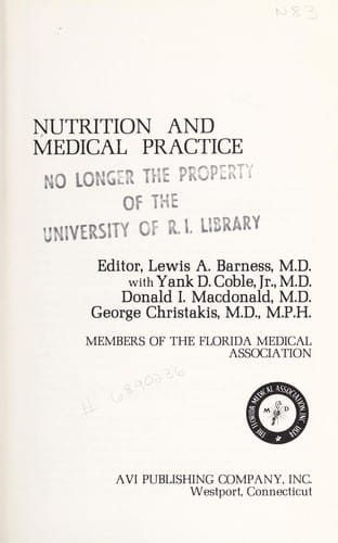 Nutrition and medical practice