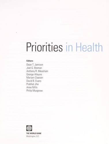 Priorities in health