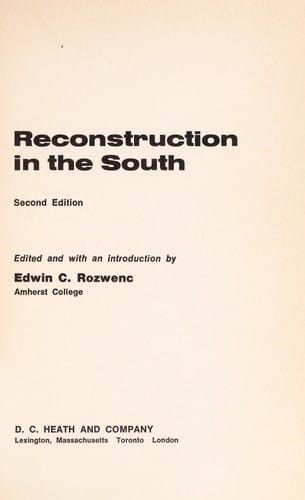 Reconstruction in the South