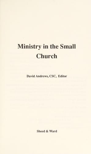Ministry in the small church