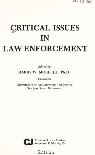 Critical issues in law enforcement