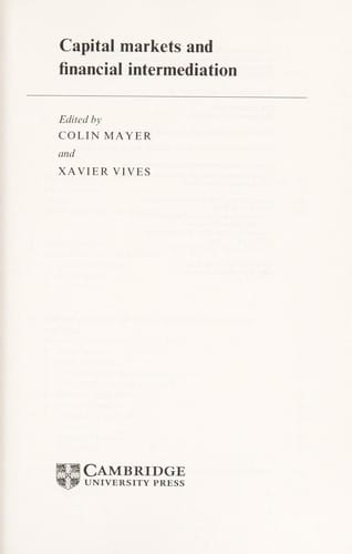 Capital markets and financial intermediation