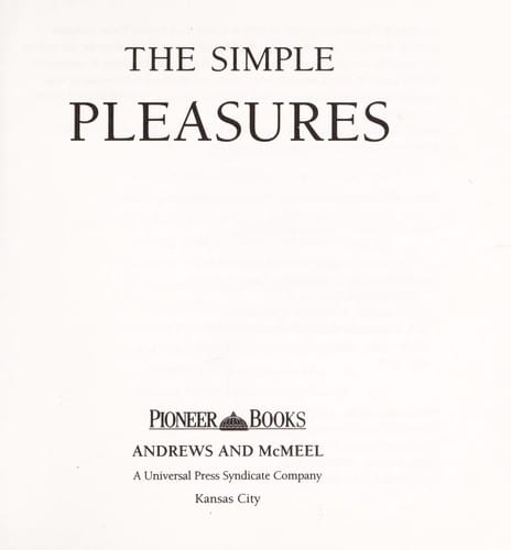 The simple pleasures