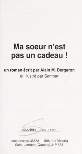 Ma sœur n'est pas un cadeau!