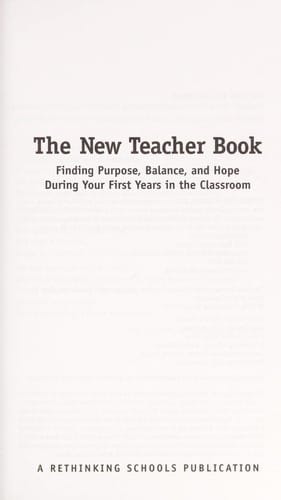 The new teacher book