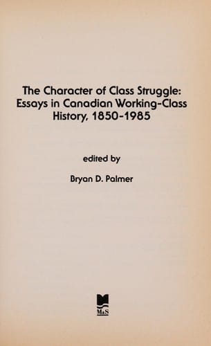 The Character of class struggle