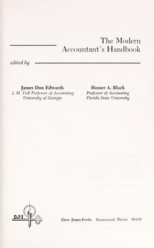 The Modern accountant's handbook