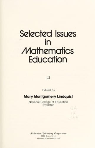 Selected issues in mathematics education