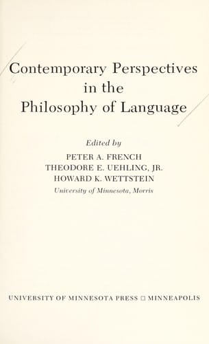 Contemporary perspectives in the philosophy of language