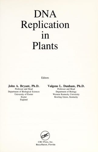 DNA replication in plants