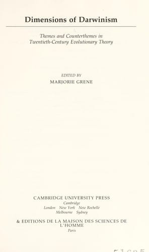 Dimensions of Darwinism