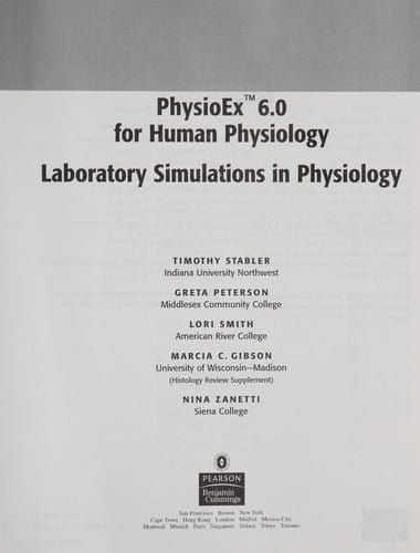 PhysioEx 6.0 for Human Physiology