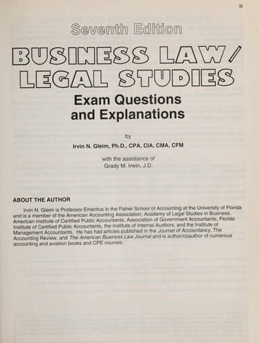 Business law/legal studies
