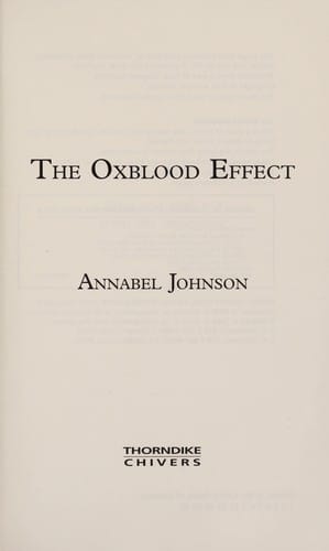 The oxblood effect