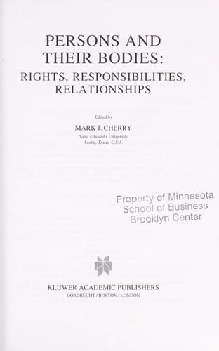 Persons and their bodies