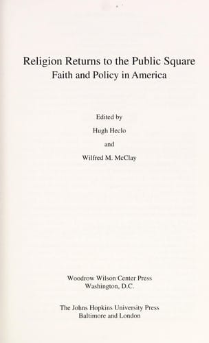 Religion returns to the public square