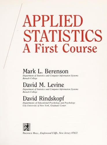 Applied statistics