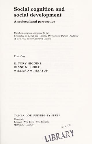 Social cognition and social development