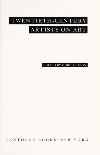 Twentieth-century artists on art