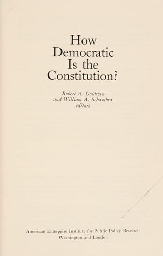 How democratic is the Constitution?