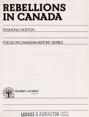 Rebellions in Canada