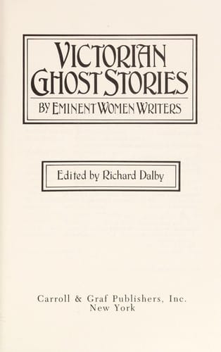 Victorian Ghost Stories