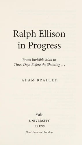 Ralph Ellison in progress