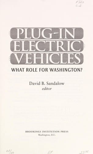 Plug-in electric vehicles