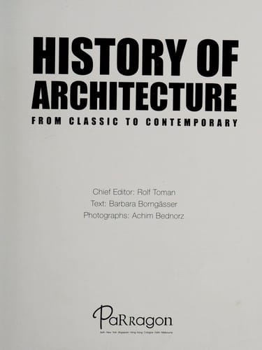 History of architecture