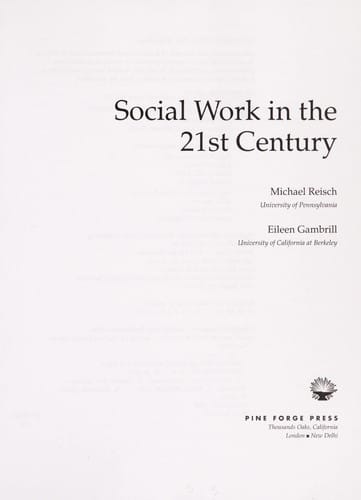 Social work in the 21st century