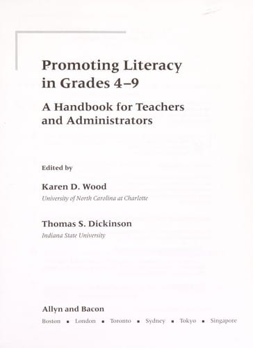 Promoting literacy in grades 4-9