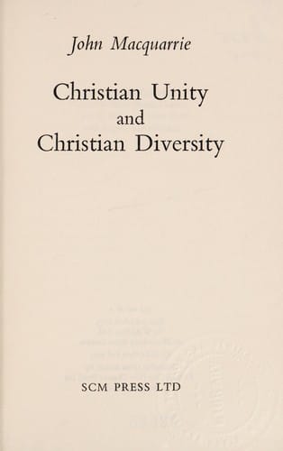 Christian unity and Christian diversity