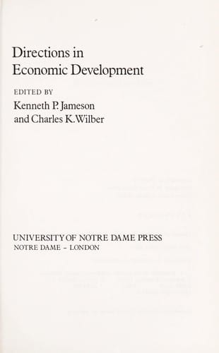 Directions in economic development