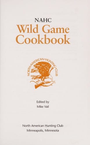 NAHC wild game cookbook