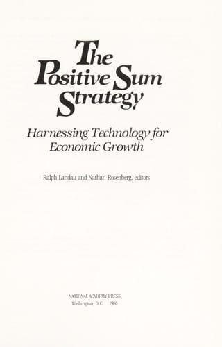 The positive sum strategy