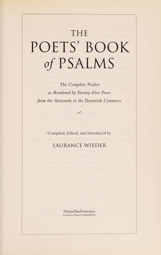 The poets' book of Psalms