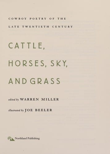 Cattle, horses, sky, and grass