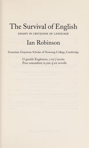The survival of English