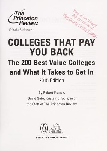 Colleges that pay you back