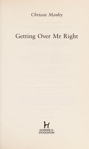 Getting over Mr Right