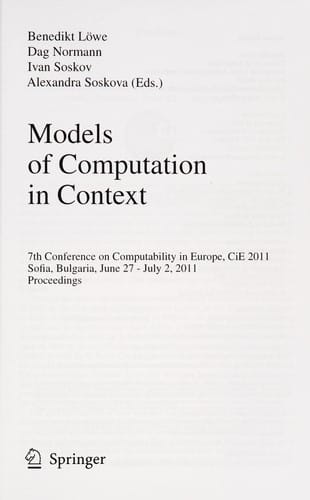 Models of Computation in Context