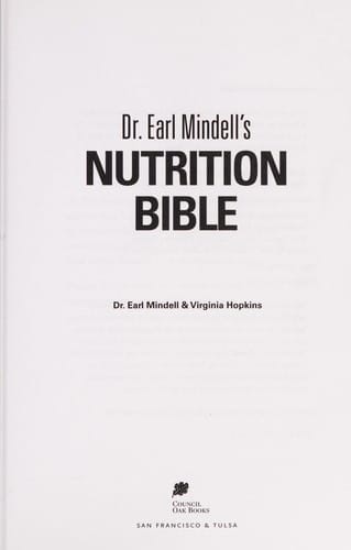 Dr. Earl Mindell's nutrition bible