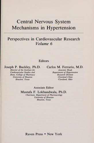 Central nervous system mechanisms in hypertension
