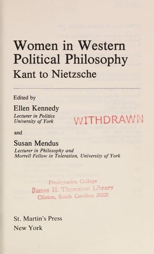 Women in Western Political Philosophy