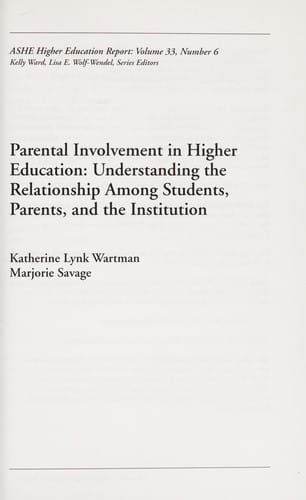 Parental involvement in higher education