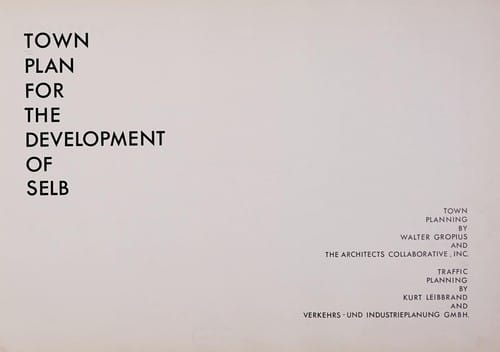 Town plan for the development of Selb: