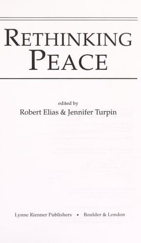 Rethinking peace